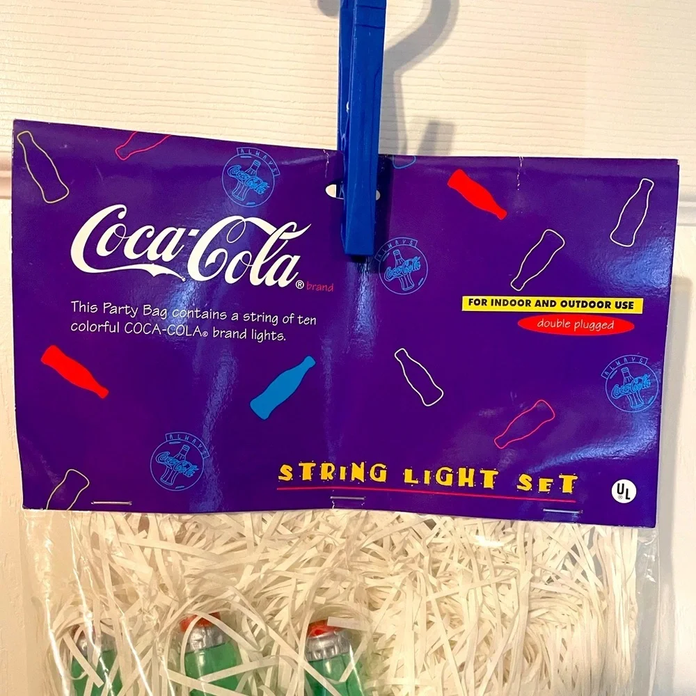 NWT 1999 Coca-Cola string lights (10pc) Brand new! Vintage pop art